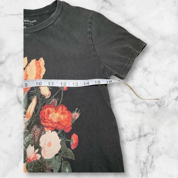 Lucky Brand Black Floral Graphic T-Shirt, XS - Picture 5 of 6